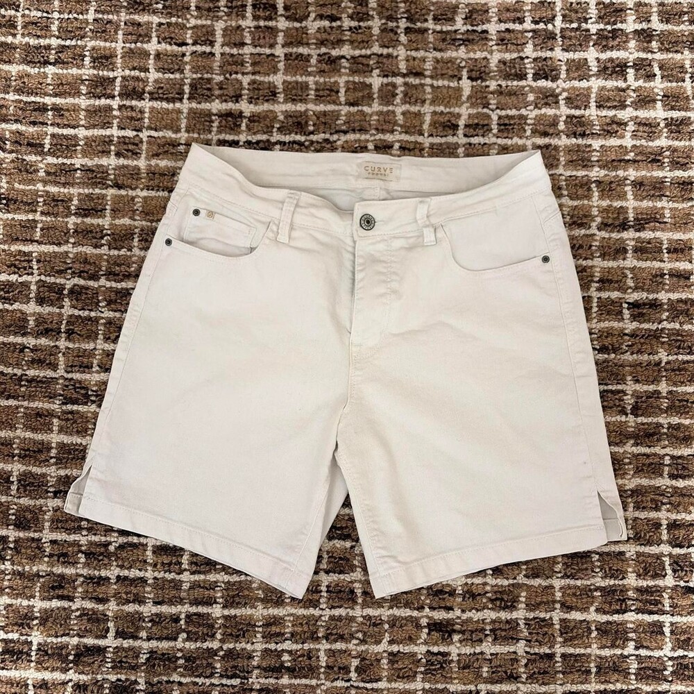 White Denim Shorts From Curve appeal vintage summer perfect